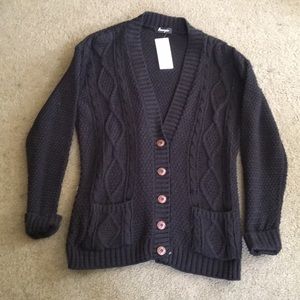 Stylish oversized black sweater